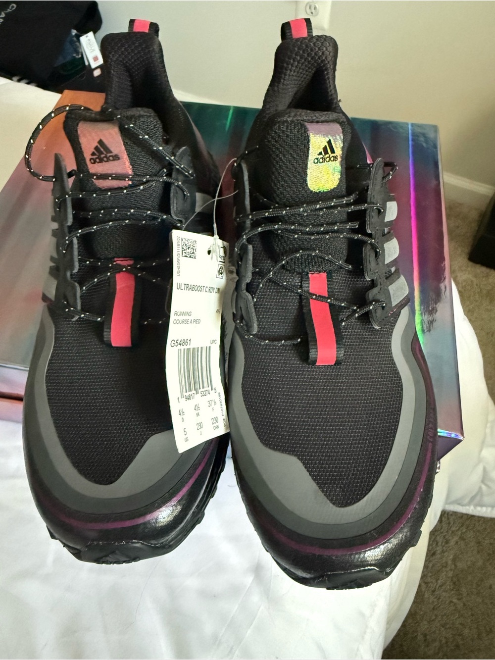adidas Black & Magenta Ultra Boost Running Shoes - Picture 2 of 4